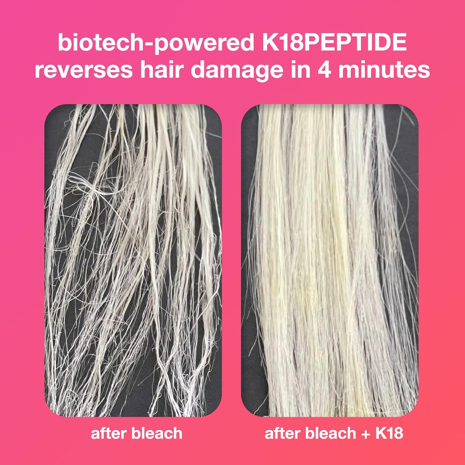 K18 Leave-In Molecular Hair Mask, Repairs Dry or Damaged Hair.