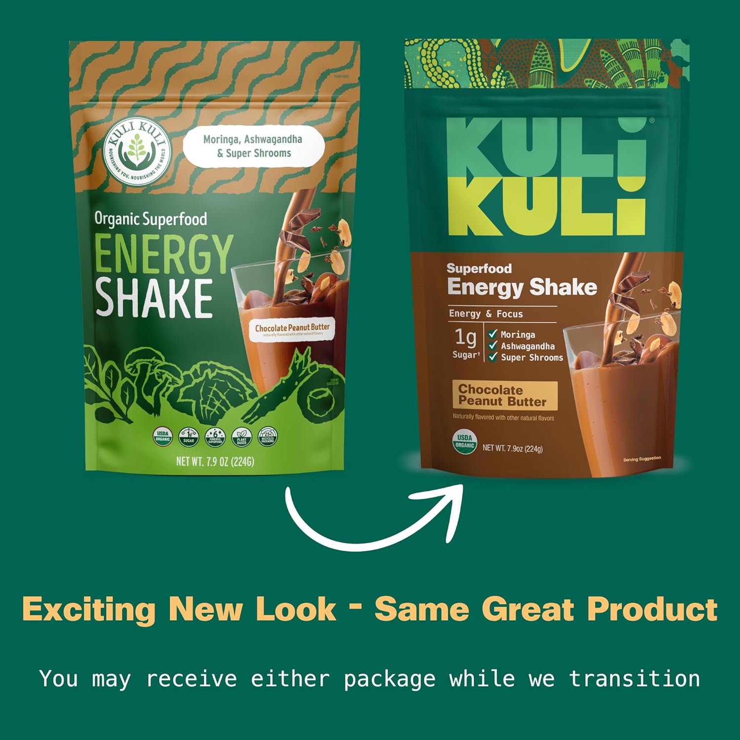 Kuli Kuli Organic Moringa Greens Smoothie Mix - Plant-Based Superfood Protein Smoothie Mix,