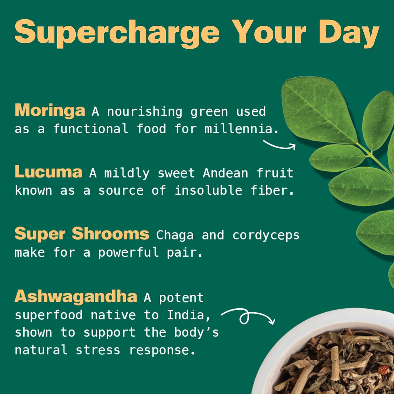 Kuli Kuli Organic Moringa Greens Smoothie Mix - Plant-Based Superfood Protein Smoothie Mix,