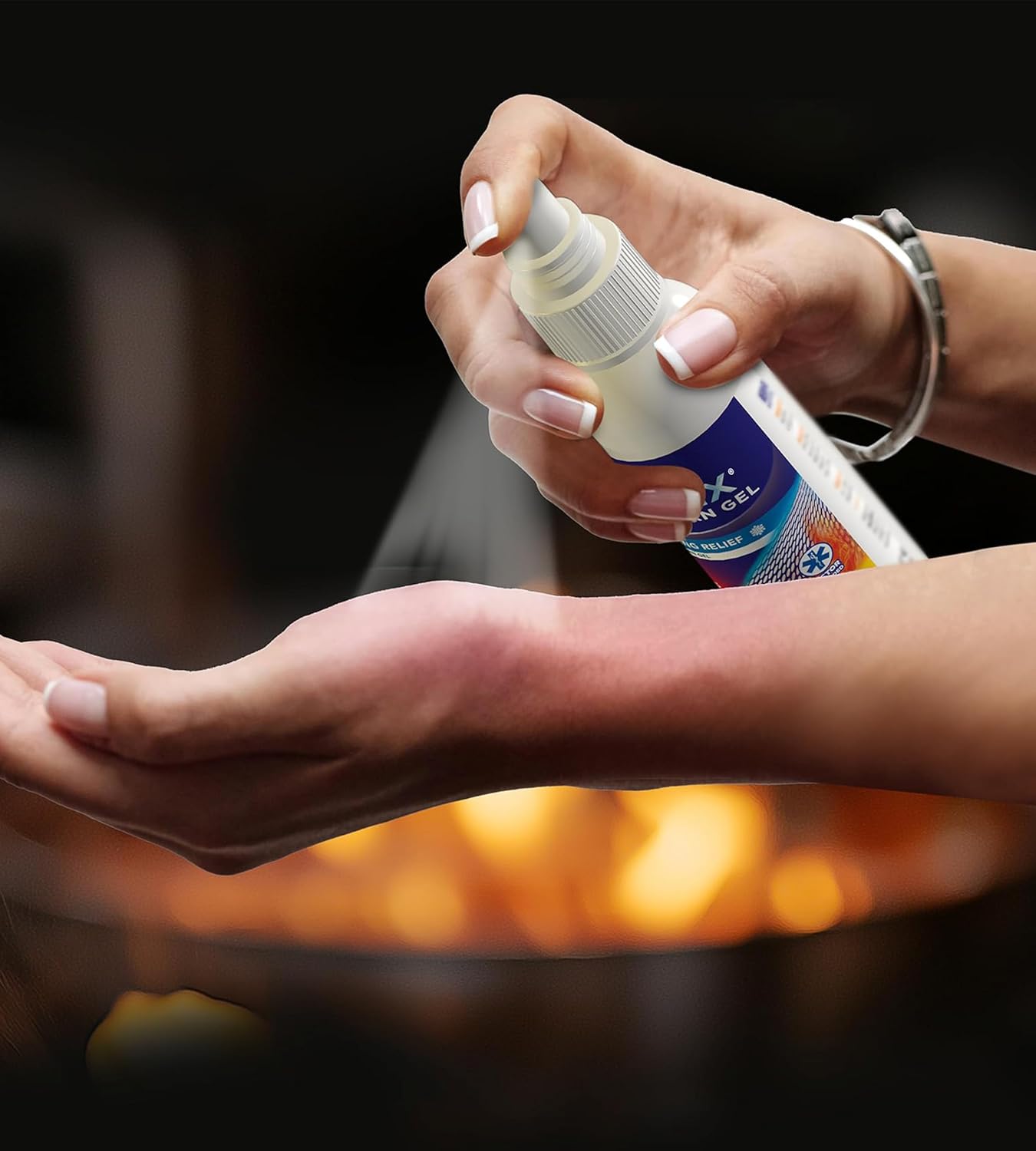 BurnFix Hydrogel Burn Spray – 120 ml Instant Cooling Relief for 1st & 2nd Degree Burns,