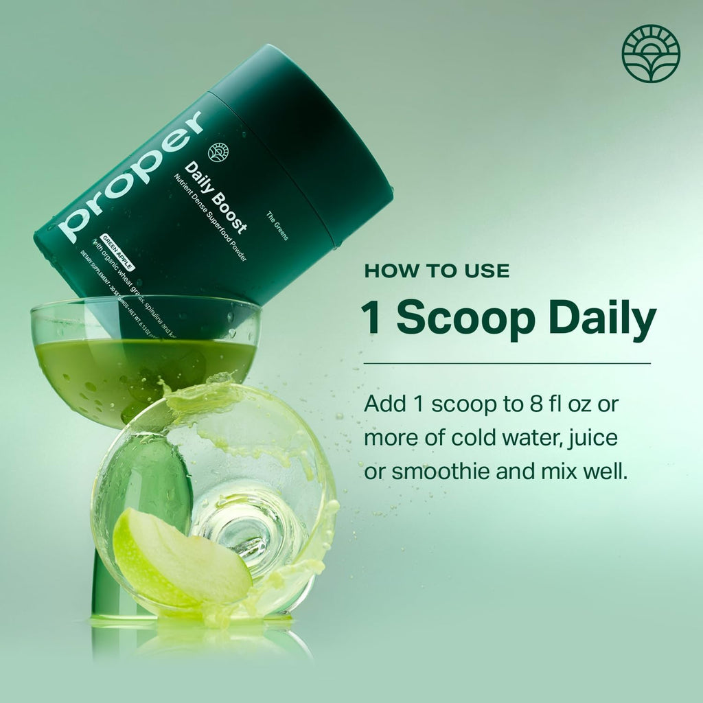 Proper, The Greens Daily Boost Organic Greens Powder. Whole Food.