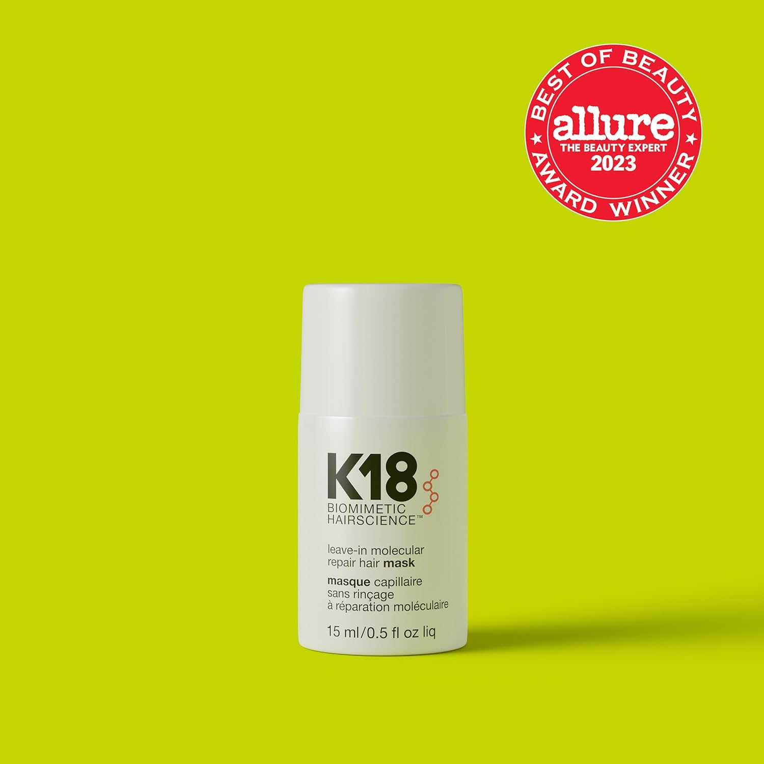 K18 Leave-In Molecular Hair Mask, Repairs Dry or Damaged Hair.