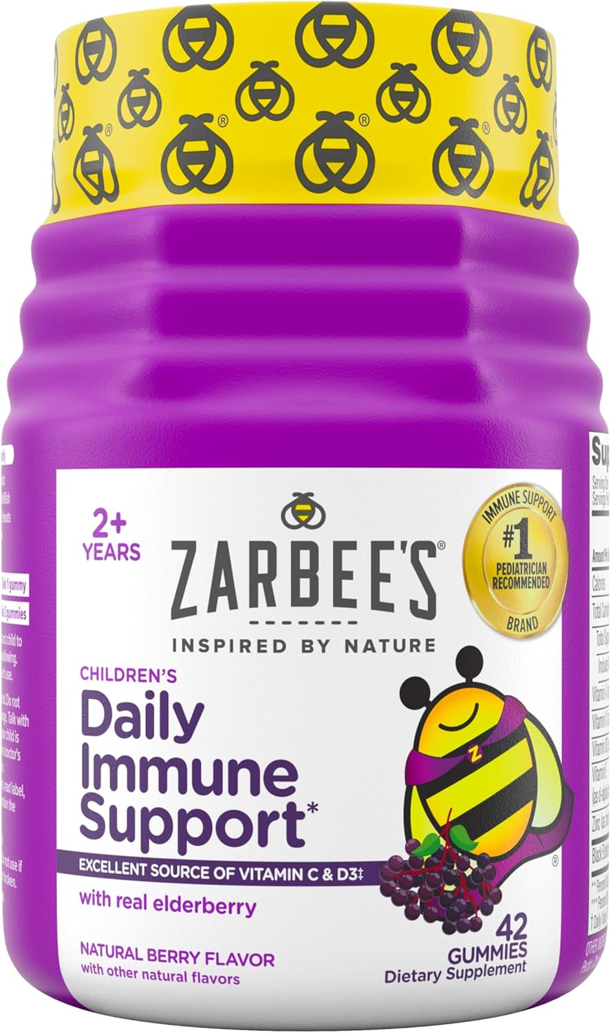 Zarbee’s Kids Elderberry Immune Support Supplement Gummies,